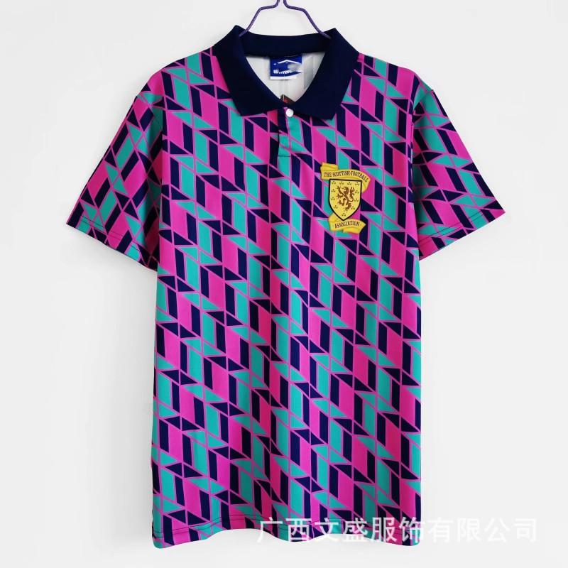 Vintage Scotland National Team Football Jersey Retro Replica Soccer Shirt Quick Dry Breathable Sportswear