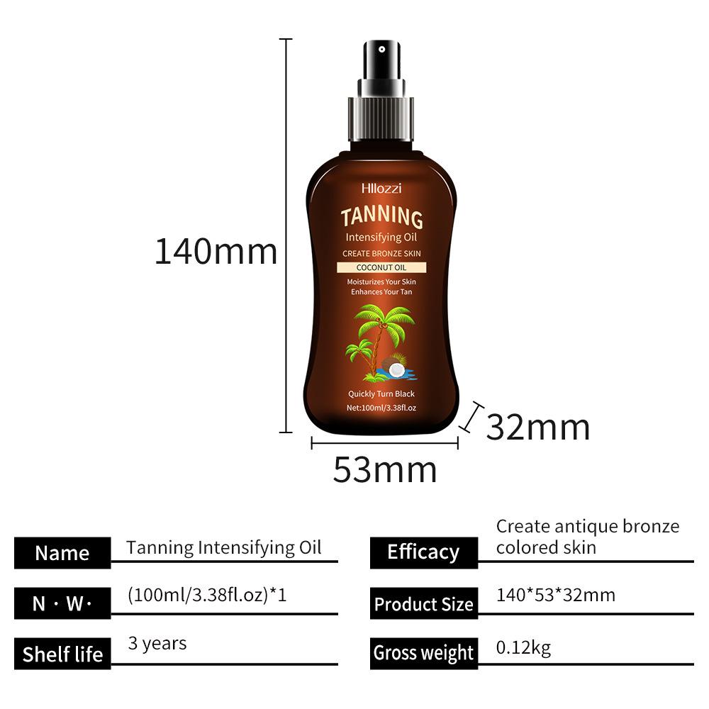 

Гаряча новинка для міждержавного продажу 100 мл Кокосова олія для самозасмаги - Водонепроникна, Стійка, Красива бронзова засмага.