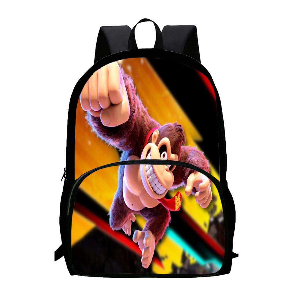 Donkey Kong Bananza Backpack With Large Capacity For School And College Use
