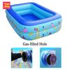 Aufblasbarer Swimmingpool Große Familienpools 120 cm Rechteckig Mit Rahmen Kinder-Schwimmbecken Sommer Außenpool Babybadewanne Spielzeug