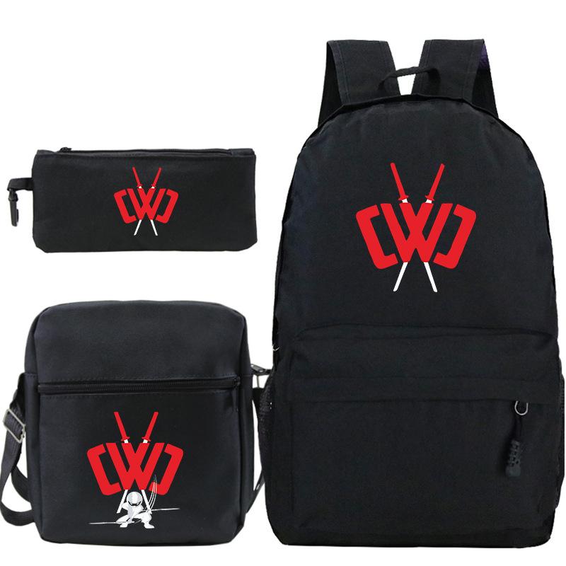 Popular game merchandise printed backpack popular student bag three-piece set