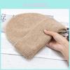 Solid Color Blend Knit Hat For Women Winter Warm Breathable Windproof Casual Styling