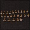 exquisite Flower Puncture Earring Screw lady's Butterfly gift Ear Bone Nail Twist Ball Ear Nail Stainless Steel  Jewelry