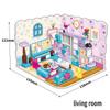 194 Stück Aufklärungsbausteine ​​4801 Mädchenhaus, zusammenbauen, Schlafzimmer, Küche, Wohnzimmer, zusammenbauen, Modell, Puppenhaus, Geschenke