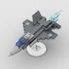 MOC Aircraft Assembly Building Block Model F35 American Fifth-Generation Fighter Jet with Base and Flames Children's Toy Gift