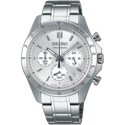1 5 Second Chronograph Quartz Wristwatch Mens SBTR009 Silver