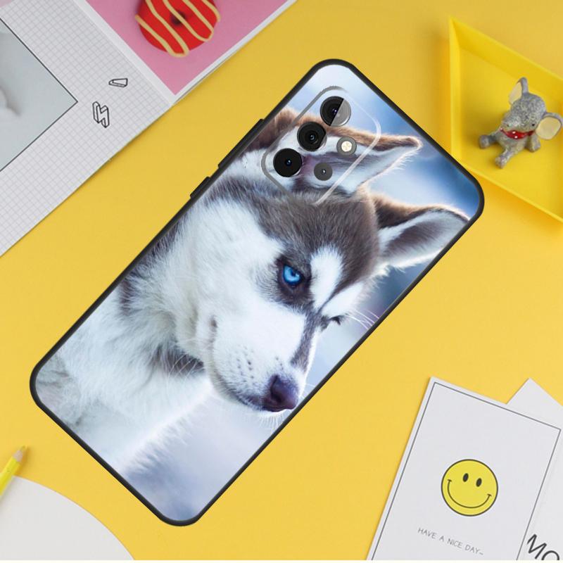 

Чехол для телефона с изображением щенка хаски для Samsung Galaxy A53 A33 A13 A12 A32 A52 A14 A34 A54 A15 A25 A35 A55 A71 A51 Samsung A33 5G