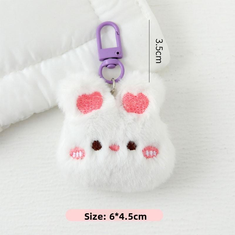 Creative Plush Press Panda Keychain Animation Piggy Squeak Rabbit Frog Pig Chirping Bear Pendant Bag Hanging For Kids
