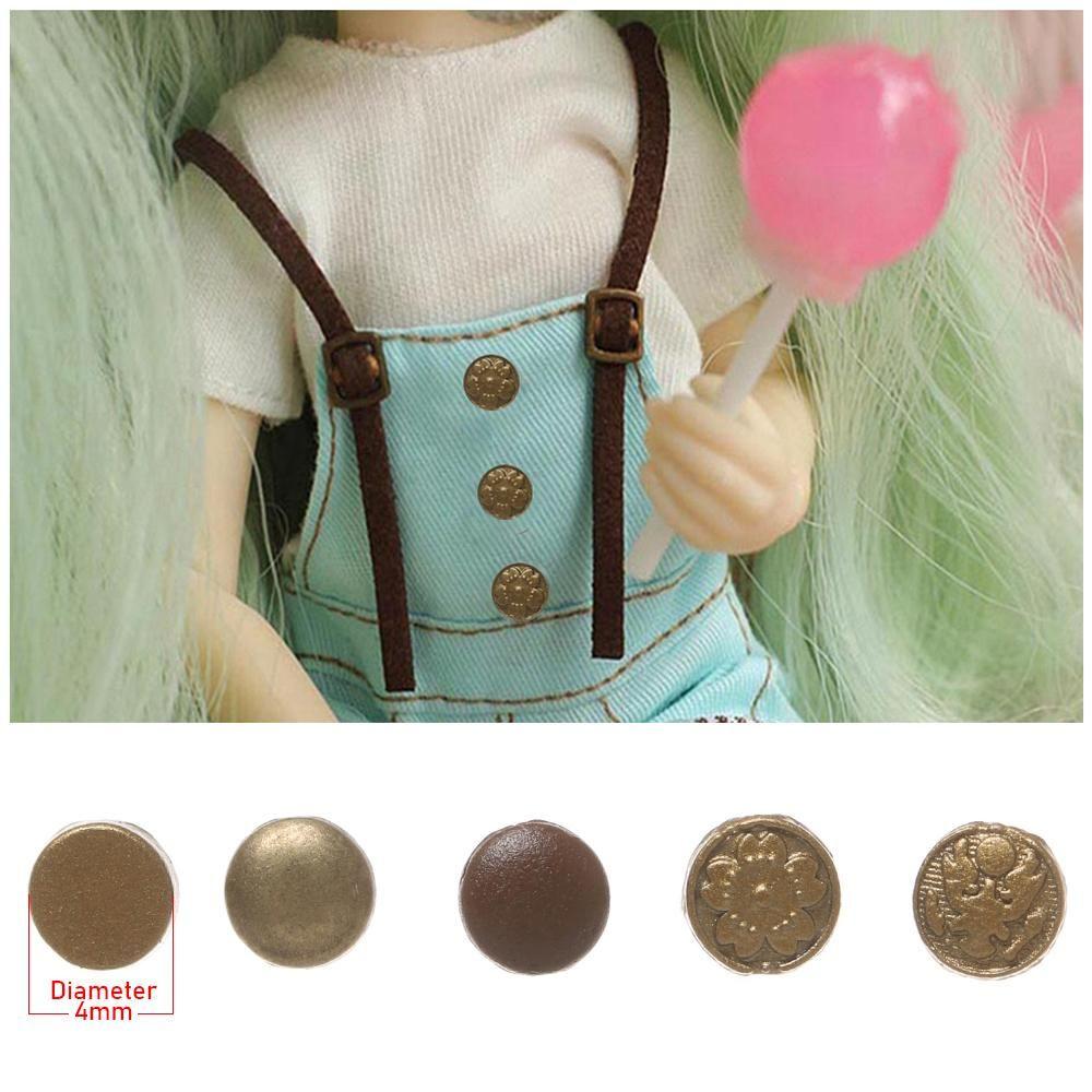 Dekoration Puppenhaus Miniatur Mini Knöpfe Metallschnallen Kleidung Nähschnalle DIY Puppenkleidung