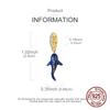 925 Silver Luminous Color-Changing Shark Dangle Charm Animals Pendant Fit Original Bracelet DIY Women Jewelry Gift
