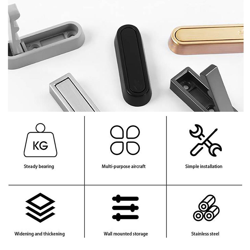 Pack Of 2 Foldable Towel Hooks Space Saving Foldable Wall Hooks Heavy Duty Wall Mount Storage for Bathroom & Kitchen