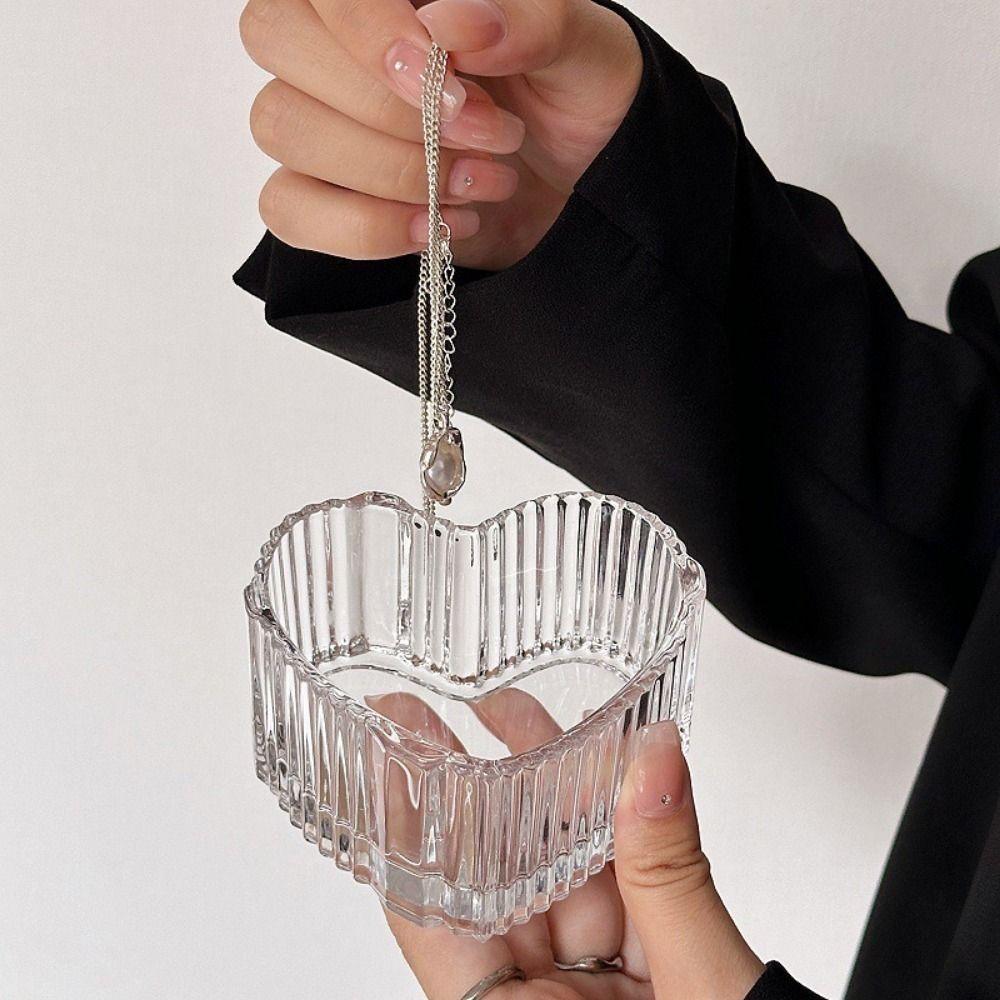 3Pcs Exquisite Crystal Glass Jewelry Storage Box Transparent Ring Earrings Gift Boxes Home Decor