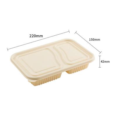 Biodegradable Double Compartment Meal Prep Container
