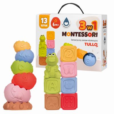 Sensory Blocks, Sensory Pyramid - Montessori Education Set 13 Pcs.