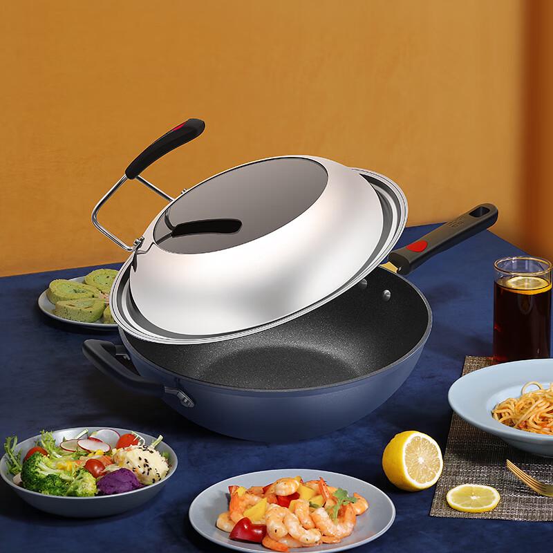 COOKER KING 316L Stainless Steel Smokeless Wok 32cm