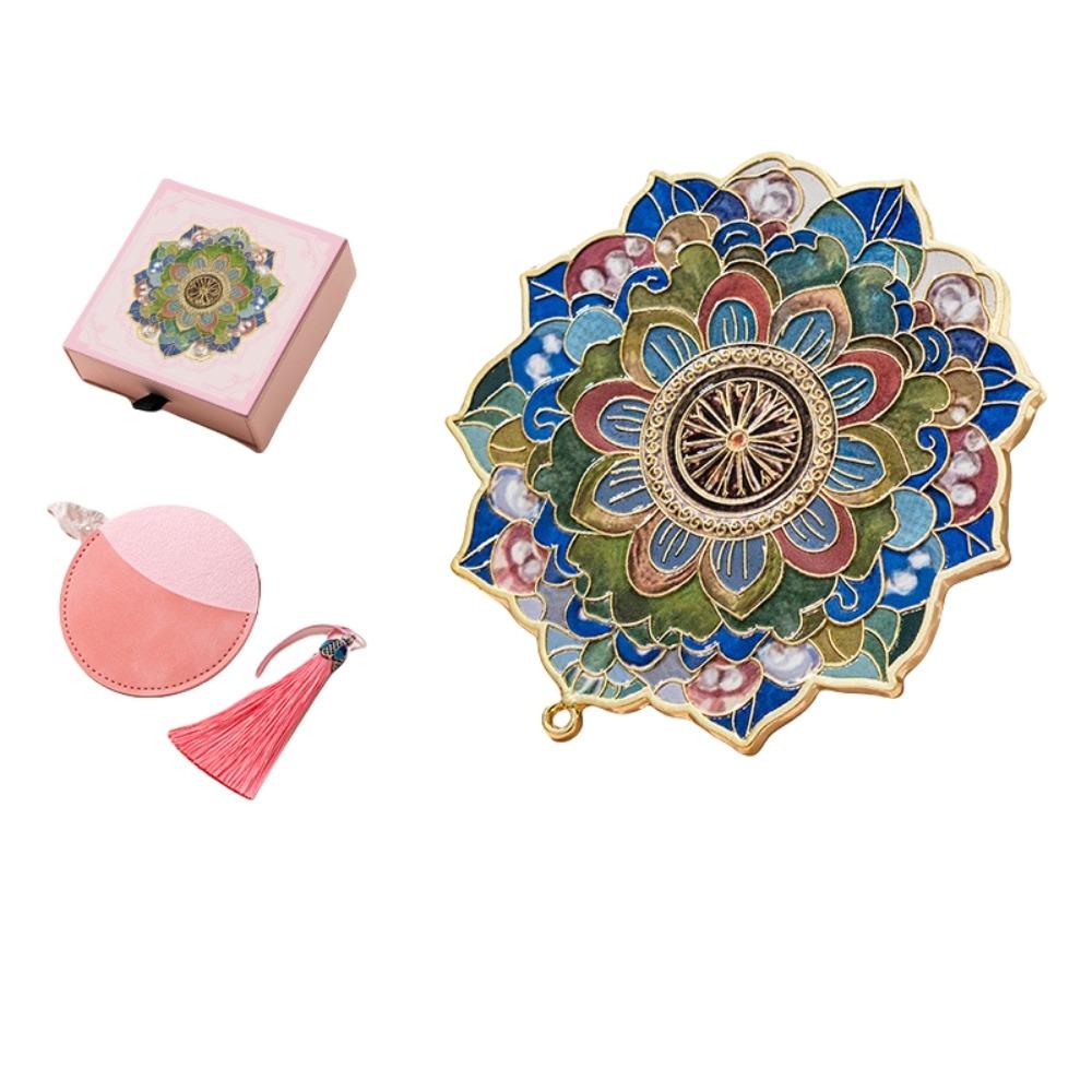 Tassel Chinese Style Mirror Copper Vanity Mirror Portable Vintage Mirror Makeup