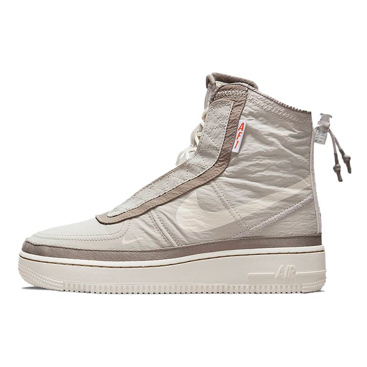 

Nike Air Force 1 Shell PU Ткань Нескользящие Износостойкие Теплые Кроссовки Хайтопы Женские кроссовки Бежевый Коричневый DO7450-211 36