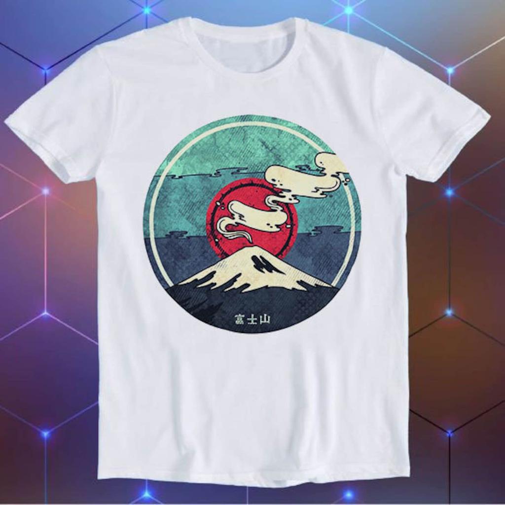 Fuji Fuji-san Mount Japan Iconic Volcano Tokyo Geek Style Art Drawing Anime Funny Meme Cool Funny Gift T-Shirt E459