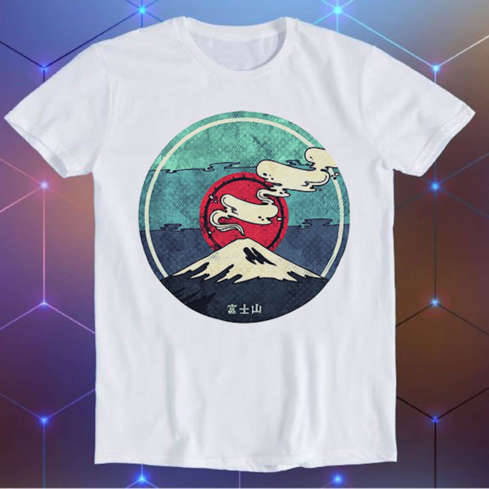 Fuji Fuji-san Mount Japan Iconic Volcano Tokyo Geek Style Art Drawing Anime Funny Meme Cool Funny Gift T-Shirt E459 M