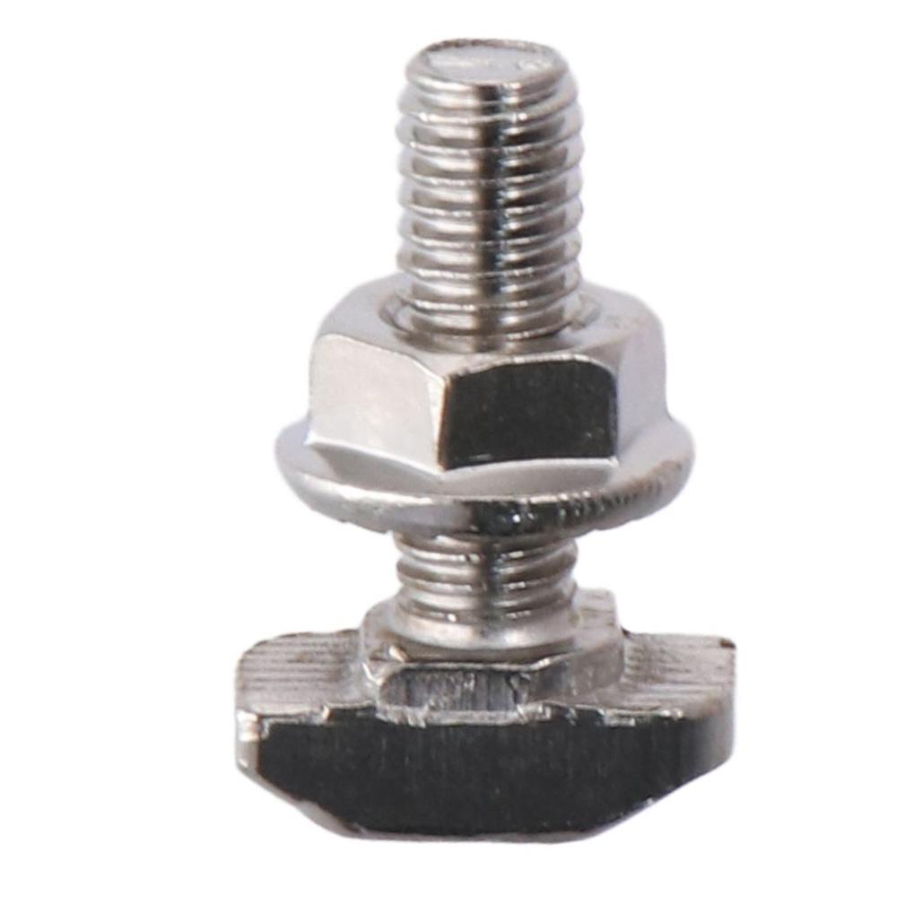 20 Sets Carbon Steel M6 Hexagon Flange Nut Set M6x20mm Hammer Head T-Bolt