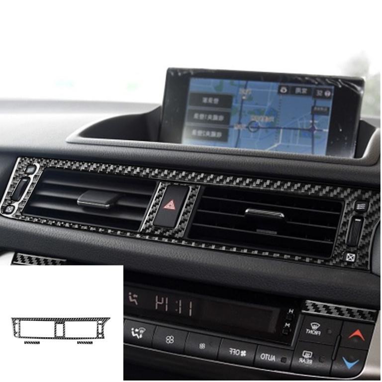Ανθρακονήματα Για Lexus CT 2011-2017 Πίνακας Ελέγχου CD Κλιματισμού Πίνακας Ταχυτήτων Πίνακας Αέρα Αυτοκόλλητα αυτοκινήτου κάλυμμα Αυτοκίνητο