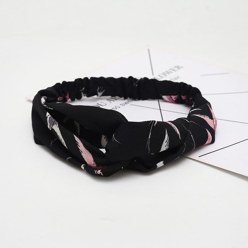 Women Girls Summer Bohemian Hair Bands Print Headbands Retro Cross Turban Bandage Bandanas HairBands Hair Accessories Headwrap