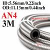 AN4 AN6 AN8 AN10 AN12 Universal Stainless Steel Braided Rubber Fuel Hose Oil Gas Cooler Line Pipe Tube For Car Universal 1M-4M