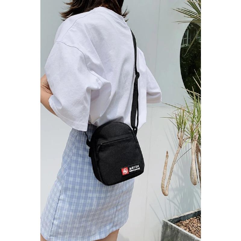 

Новые модные женские сумки через плечо, мужские студенческие универсальные сумки через плечо, холщовая сумка для мобильных устройств, многофункциональные сумки для хранения чёрный