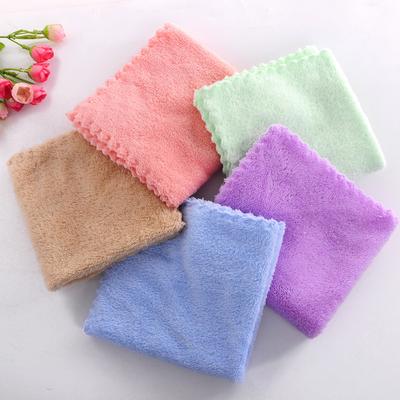 30x30cm10pcs High Density Coral Velvet Household Cleaning Face High-quality with Children's Towels Small Square Towel Hand Towel