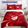 Turkey Football Printed Bedding 3 Piece Set Cozy Breathable Bed Cover Set as Housewarming Holiday Gift