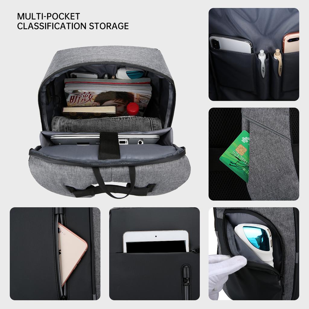 Unisex Laptop Bag Multifunctional USB Backpack Large Capacity Backpack Business Commuting Business Bag