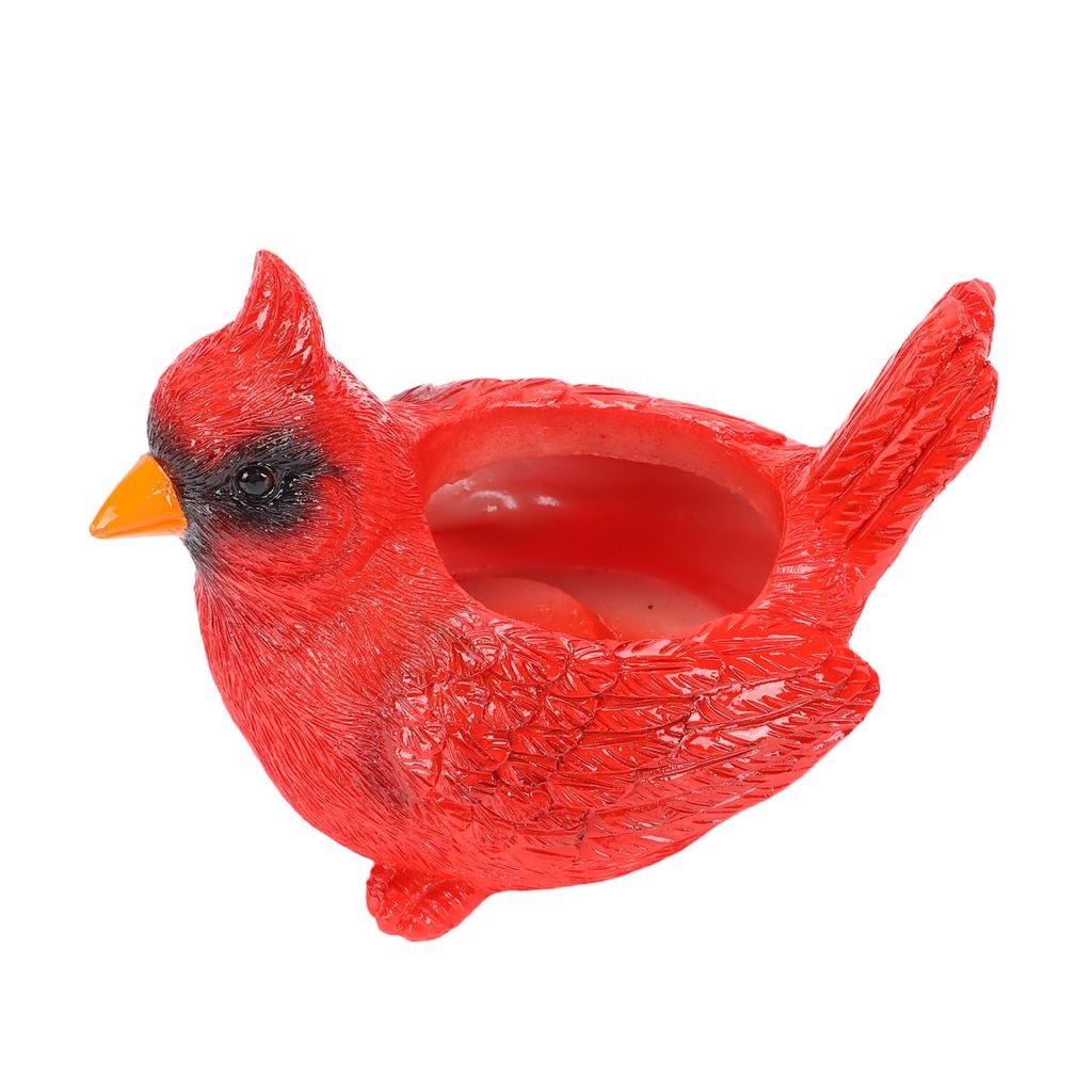 Cardinal Succulent Planter Resin Bird Plant Pot Decorative Flower Pot for Indoor Outdoor Tabletop Home Garden Decor Red
