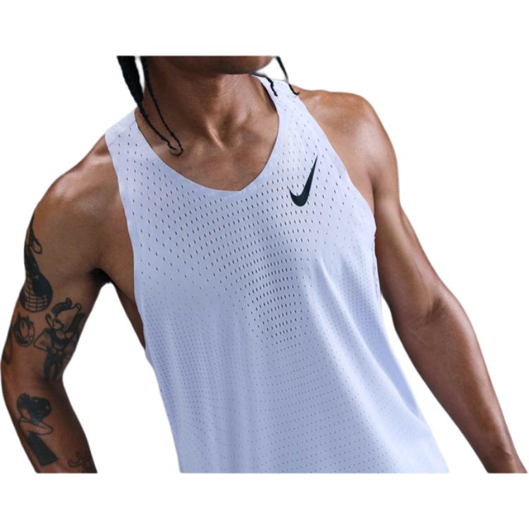 Nike Logo V-Neck Breathable Tank Top Men tops Ghost-White FN4231-057