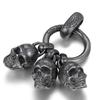Men's Black Skull Necklace Pendant Thai Silver Retro Jewelry