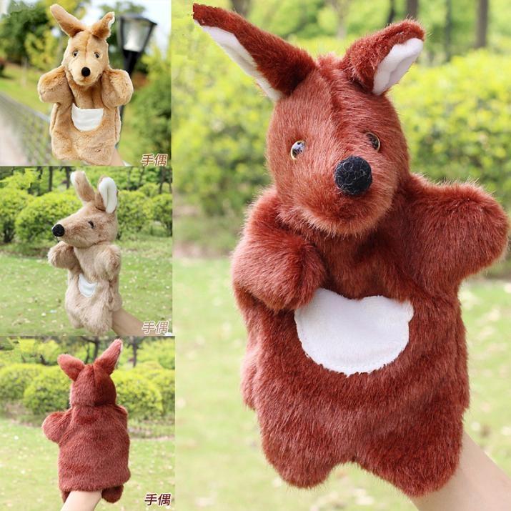Animals Kangaroo Plush Hand Puppet, Baby Kids Gift 28cm