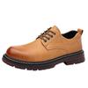 2024 Men's Retro Workwear Thick-Soled Leather Lace-Up Shoes, Style 11680