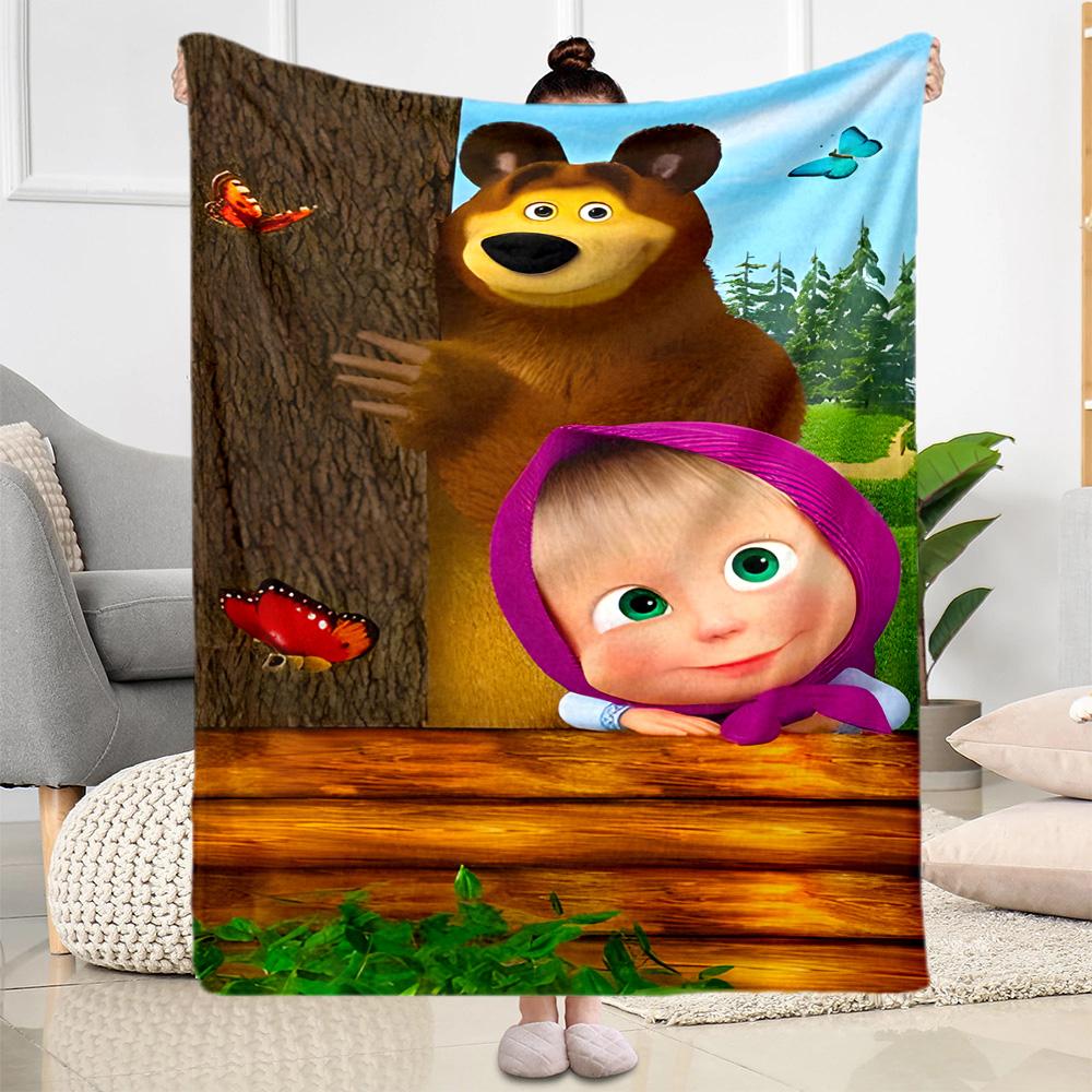 Animals Forest Party Blanket Ultra-Soft Perfect for Office Seaside Office Chair Four Seasons Multipurpose Stylish Decor