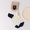 1 Paar lässige bequeme süße Katzen-Cartoon-Socken Damenmode vielseitige Mittelschaftsocken elegante einfache Damensocken