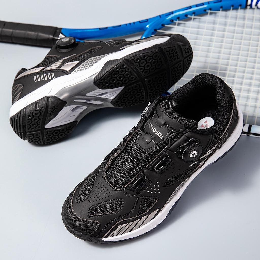 Badminton Shoes Couple Shoes Professional Beef Tendon Sole Anti-skid Training Lightweight Double Rotating Buckle High-quality Badminton Shoes