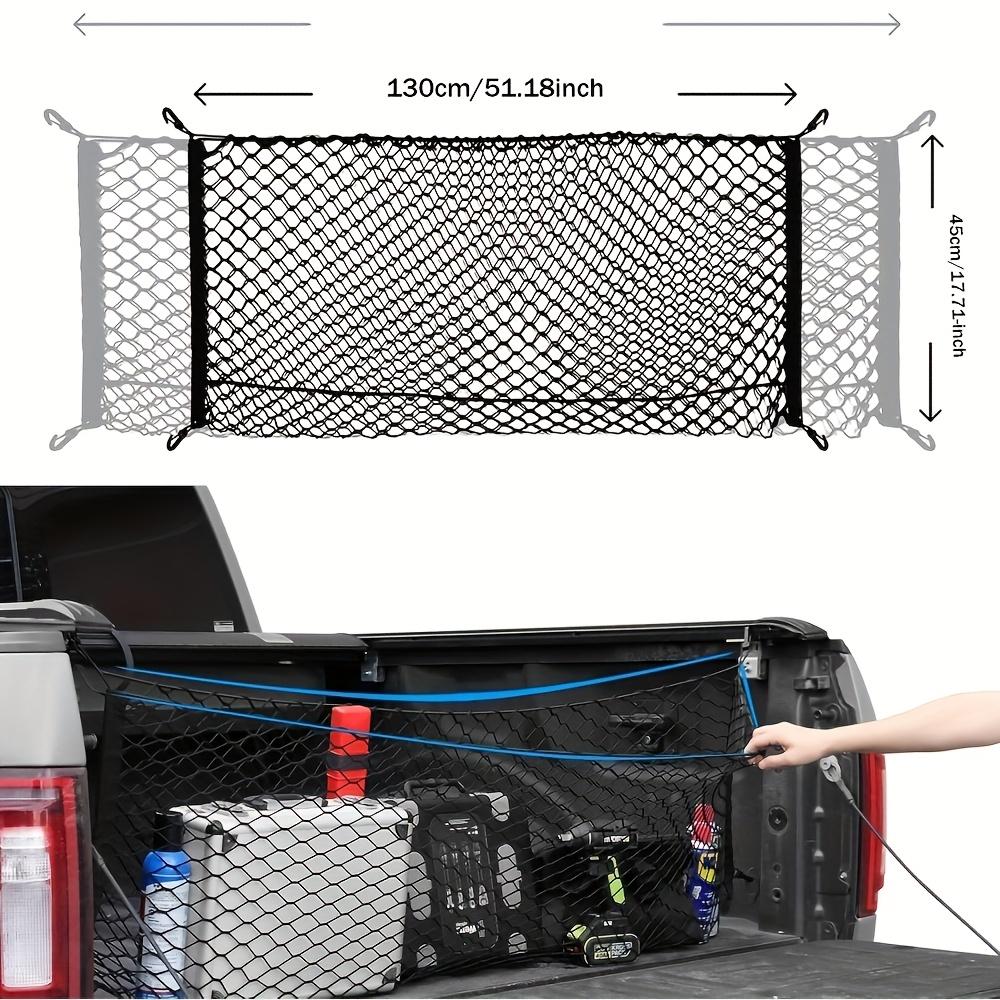 Truck Bed Cargo Net Truck Bed Storage Net Organizer Envelope Cargo Net Elastic Mesh Net For Chevy Silverado 130*45cm