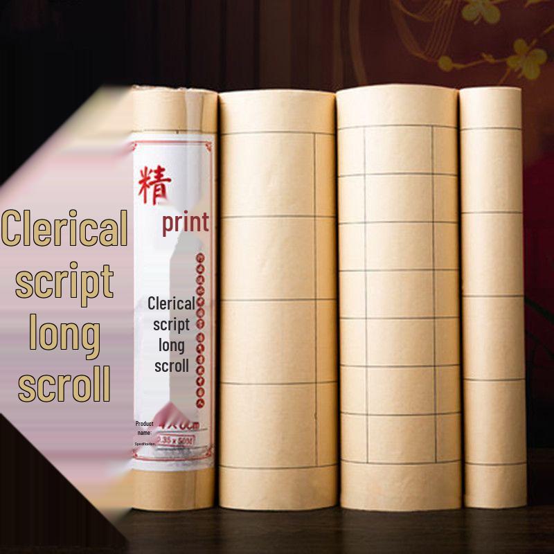 Carta Xuan per Calligrafia Stile Antico, Semi-grezza Semi-matura, Griglia Rettangolare, Ispessita per Lavoro con Caratteri del Sigillo