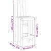 Bar Stool 2 pcs. 40 x 42 x 120 cm Solid Pine Wood