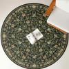 Cottagecore Aesthetic Home Decor Bird Pomegranate Round Rug Vintage Botanical Floral Soft Non-Slip Carpet for Living Room