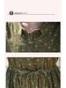 Mori Style Floral Cotton Turn-Down Collar Long-Sleeve Shirt Dress, 2025 Autumn Collection