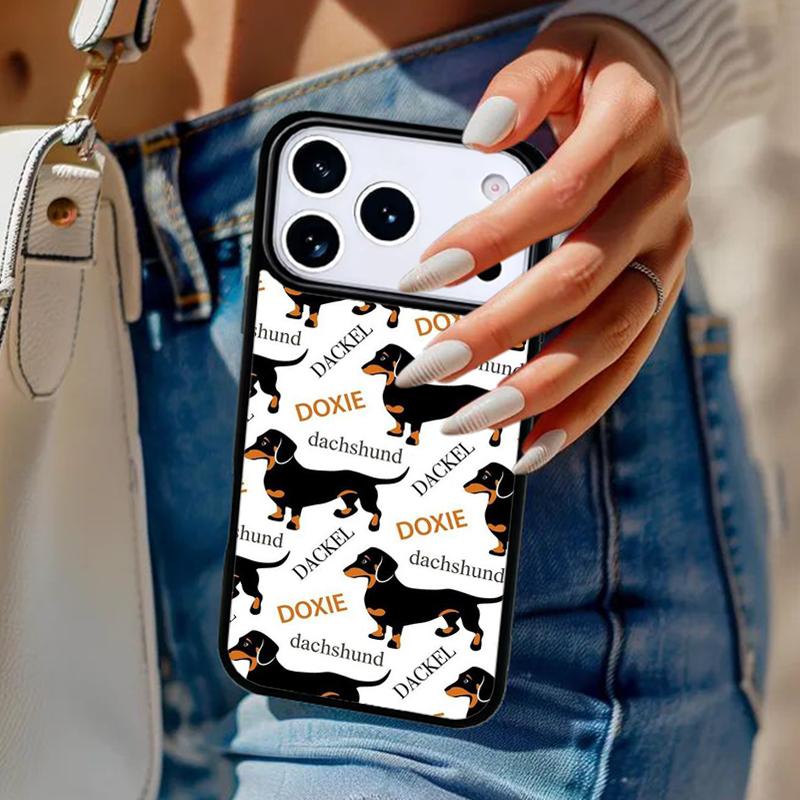 Dachshund Pattern Phone Case For iPhone 17 Air 14 15 13 12 Max Cover For Apple 14 15 16 16e 11 Pro Max Plus Coque