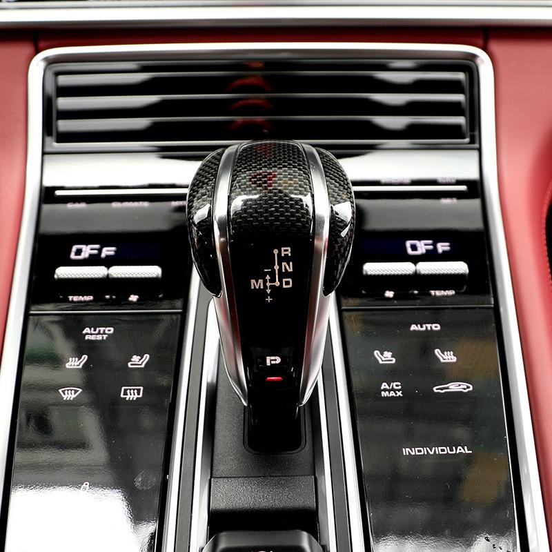 Porsche Panamera 971 Real Carbon Fiber Gear Knob Cover Upgrade
