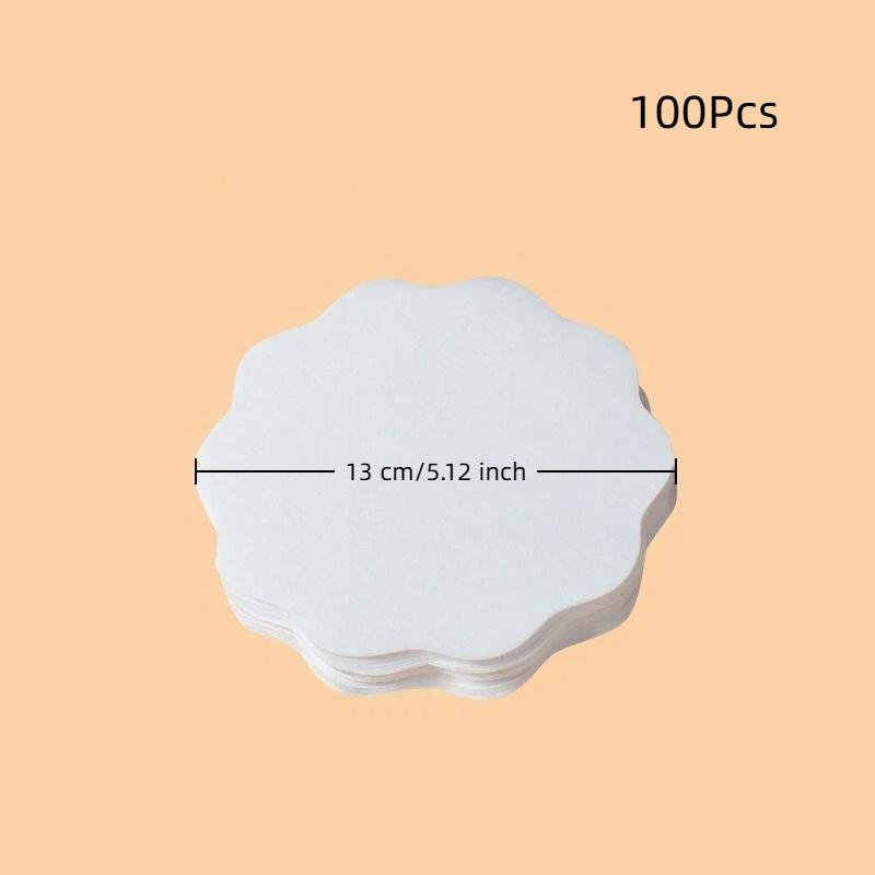 100/500 Pezzi Tazza A Prova di Perdite Carta Usa e Getta Caffè Tè al Latte Bevande Calde e Fredde Sicurezza Alimentare Base di Carta Forma a Fiore Carta Sigillante