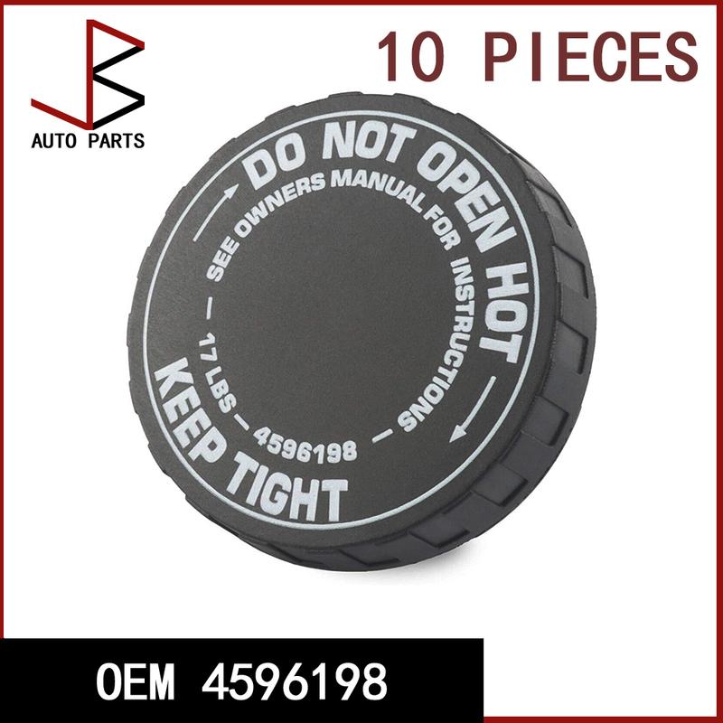 10 PIECES OEM 4596198 55116897AA Car Radiator Cap Coolant Cap For Chrysler Jeep Compass Commander Grand for Cherokee Dodge