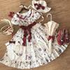 Japanese Preppy Style Print Lolita Dress Girl Kawaii Sweet Short Sleeve Lapel A-line Dresses Design Lovely Bow Cute Clothing New