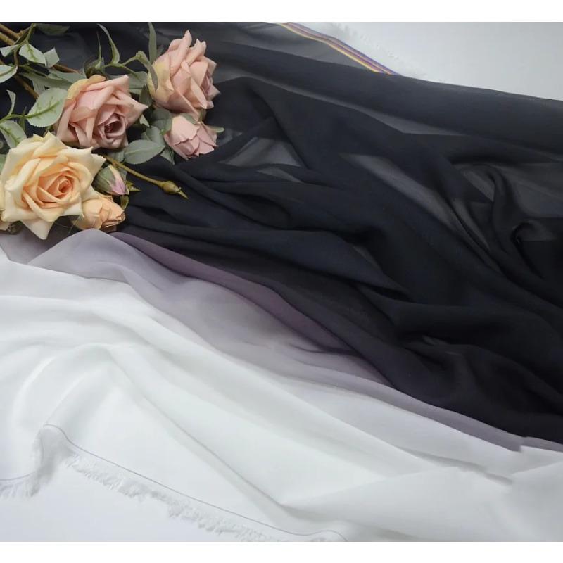 Gradient Color Organza Tulle Fabric 100D Chiffon Fabric for Diy Ancient Style Hanfu Dress Stage Dance Costume Drape Decor Craft